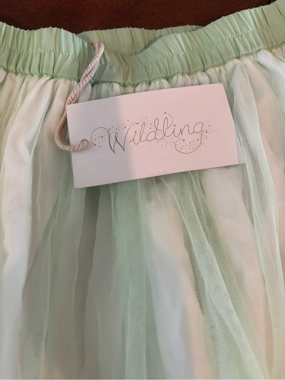 Girls Layered Tulle Skirt in Mint and White - Kiddo